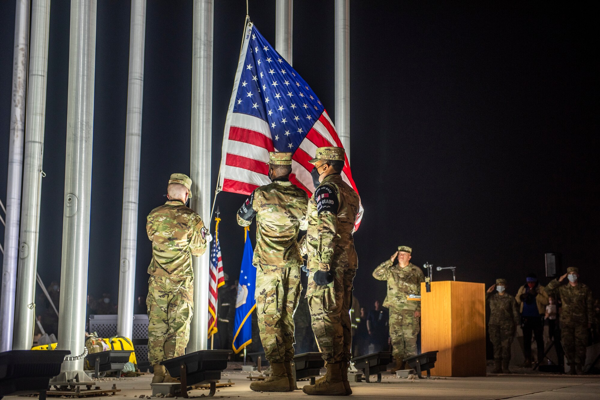 This 9/11 memorial event marks the 20th anniversary of the attacks to the World Trade Center and the Pentagon, as well as the plane that crashed in Shanksville, Pennsylvania on September 11, 2001. (U.S. Air Force photo by Senior Airman Kylie Barrow)