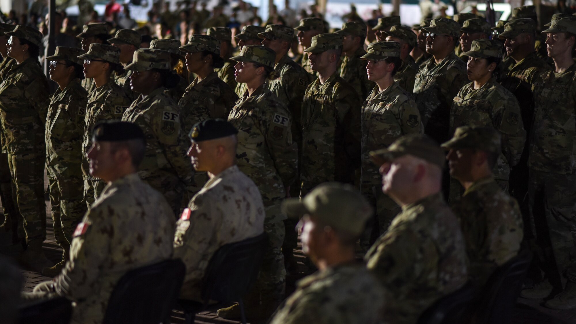 U.S. troops and coalition forces participated in the 20th Anniversary 9/11 Ceremony & Memorial 5K ruck march at Ali Al Salem Air Base, Kuwait, September 11, 2021. (U.S. Air Force photo by Staff Sgt. Ryan Brooks)