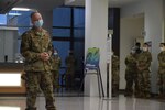 Col. Michael C. Brice addresses Reserve Citizen Airmen at Wilford Hall Ambulatory Surgical Center for the last time as 433rd Medical Group commander at Joint Base San Antonio-Lackland, Texas, Sept. 12, 2021. Col. Brice has served as 433rd MDG commander since July 2019, following commander positions at the 310th Aeromedical Dental Squadron, Buckley Air Force Base, Colo., and the 934th Aeromedical Staging Squadron, Minneapolis-St. Paul Air Reserve Station, Minn. He was previously assigned to the 433rd Airlift Wing from 1994 to 2014. (U.S. Air Force photo by Tech. Sgt. Mike Lahrman)