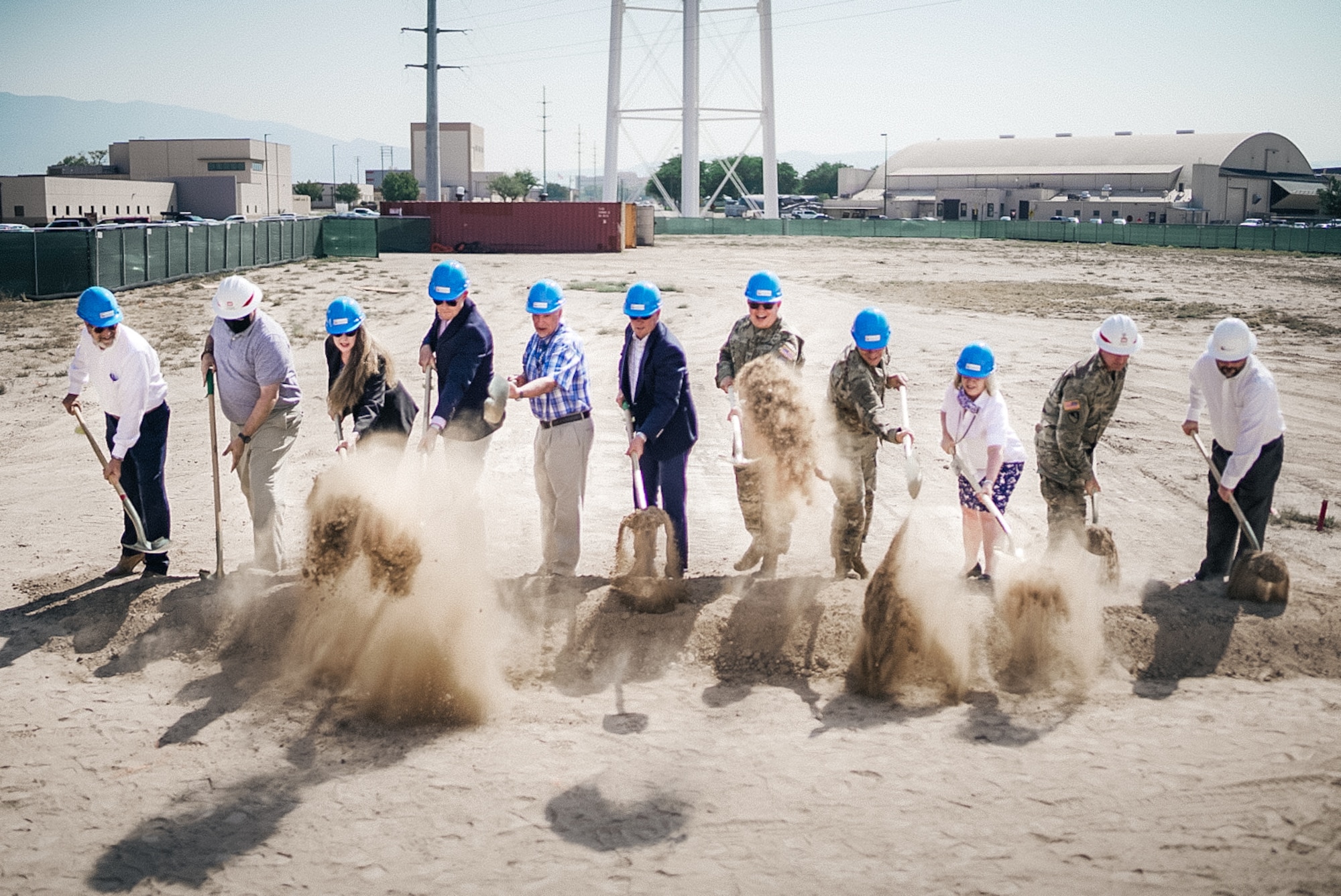The Air Force Research Laboratory held a groundbreaking event Sept. 8, 2021 at Kirtland Air Force Base, N.M. announcing the construction of the Wargaming and Advanced Research Simulation (WARS) Laboratory. The facility is in support of AFRL’s Directed Energy and Space Vehicles Directorates located on Kirtland. (U.S. Air Force Photo/Tyrell Etsitty)