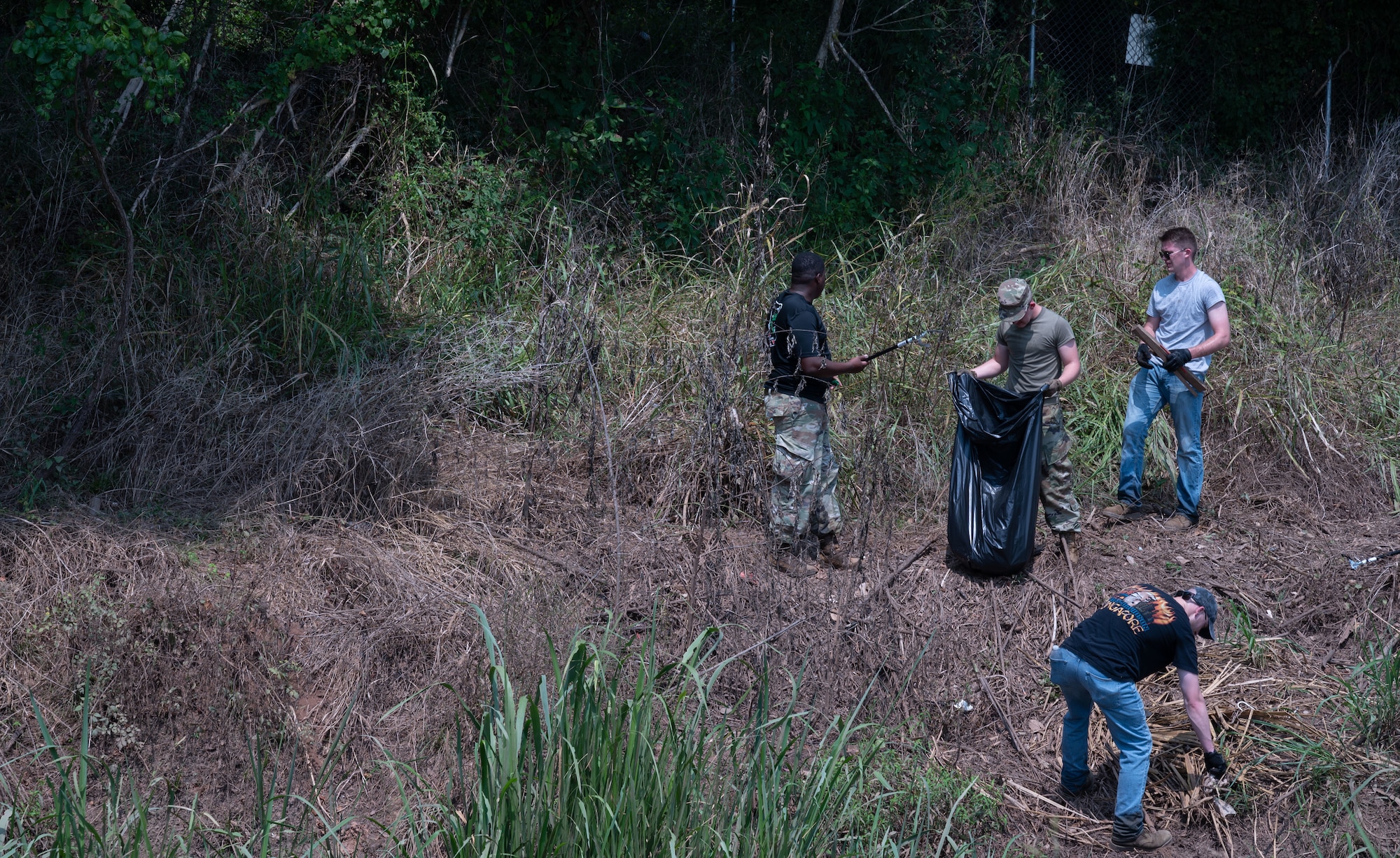 Bayou Clean-up is a volunteer opportunity for members of the 2nd BW to pick up litter on Barksdale AFB.