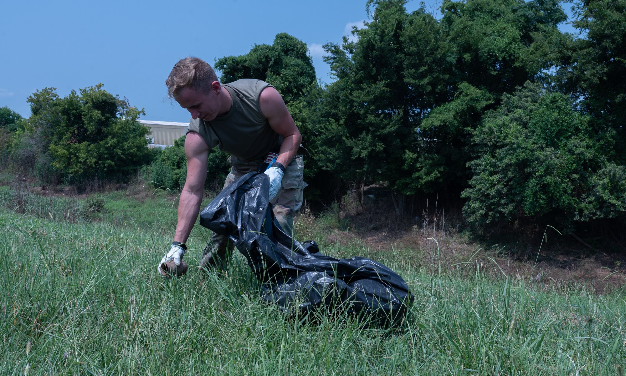 Bayou Clean-up is a volunteer opportunity for members of the 2nd BW to pick up litter on Barksdale AFB.