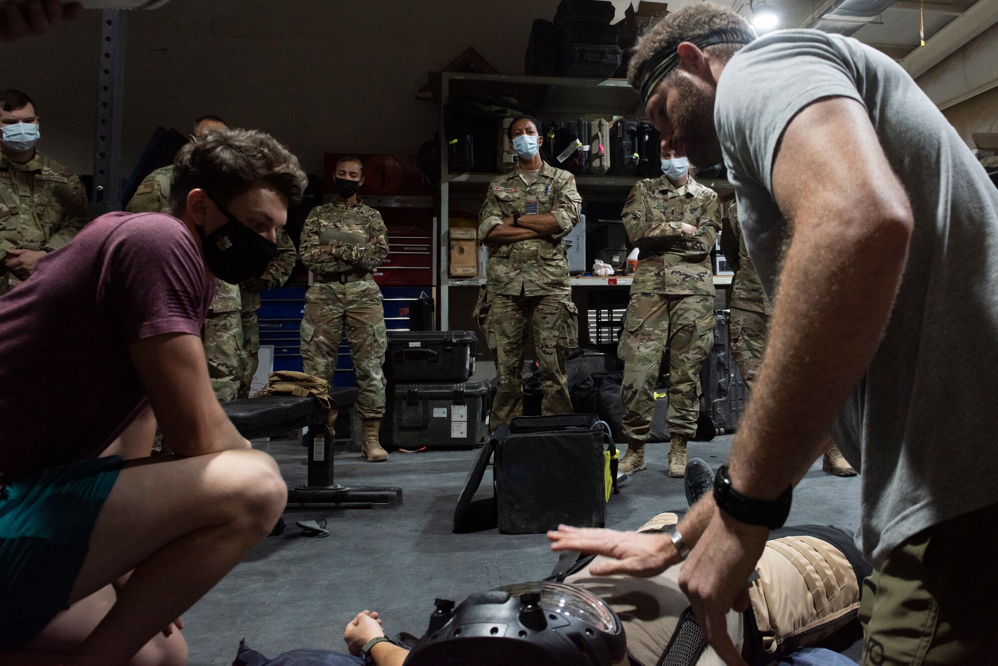 A photo of Airmen training