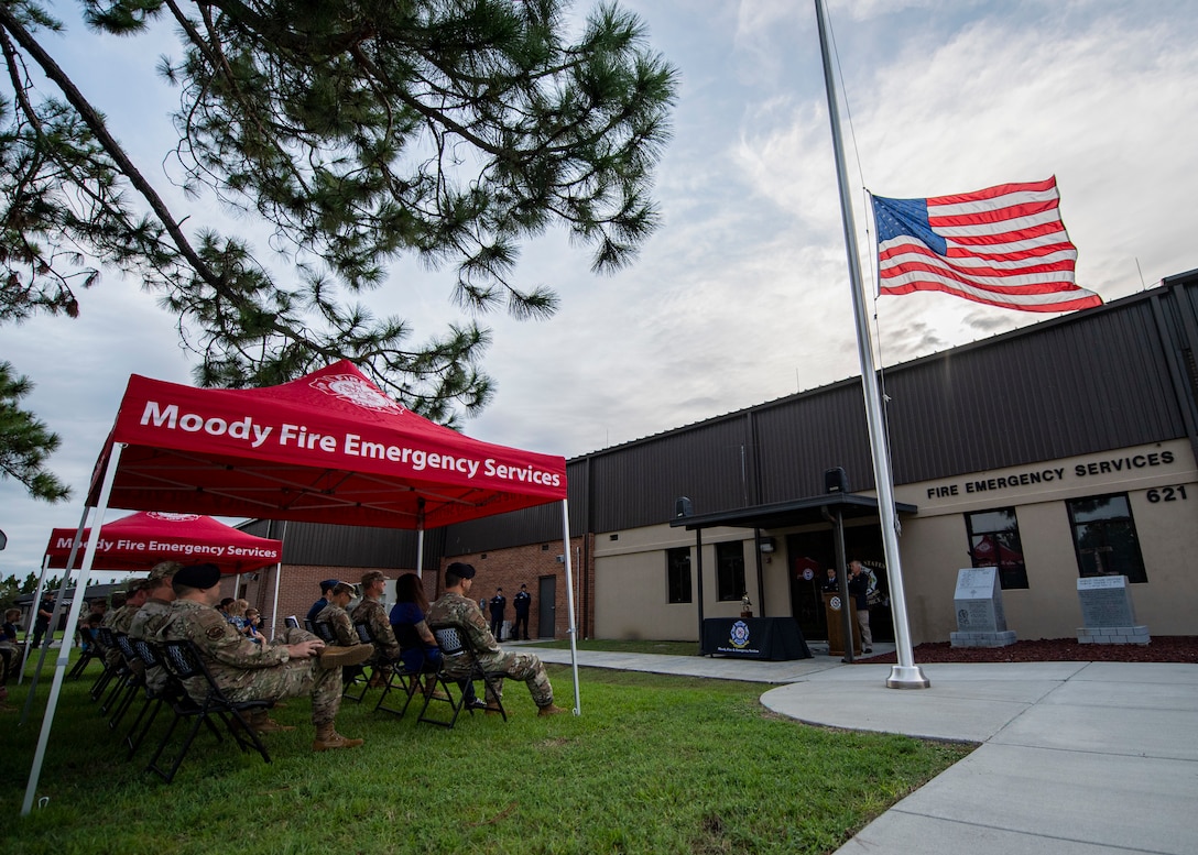 The guest speaker delivers remarks
