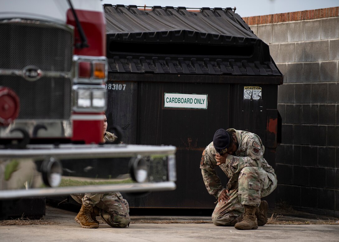 An Airman takes a moment