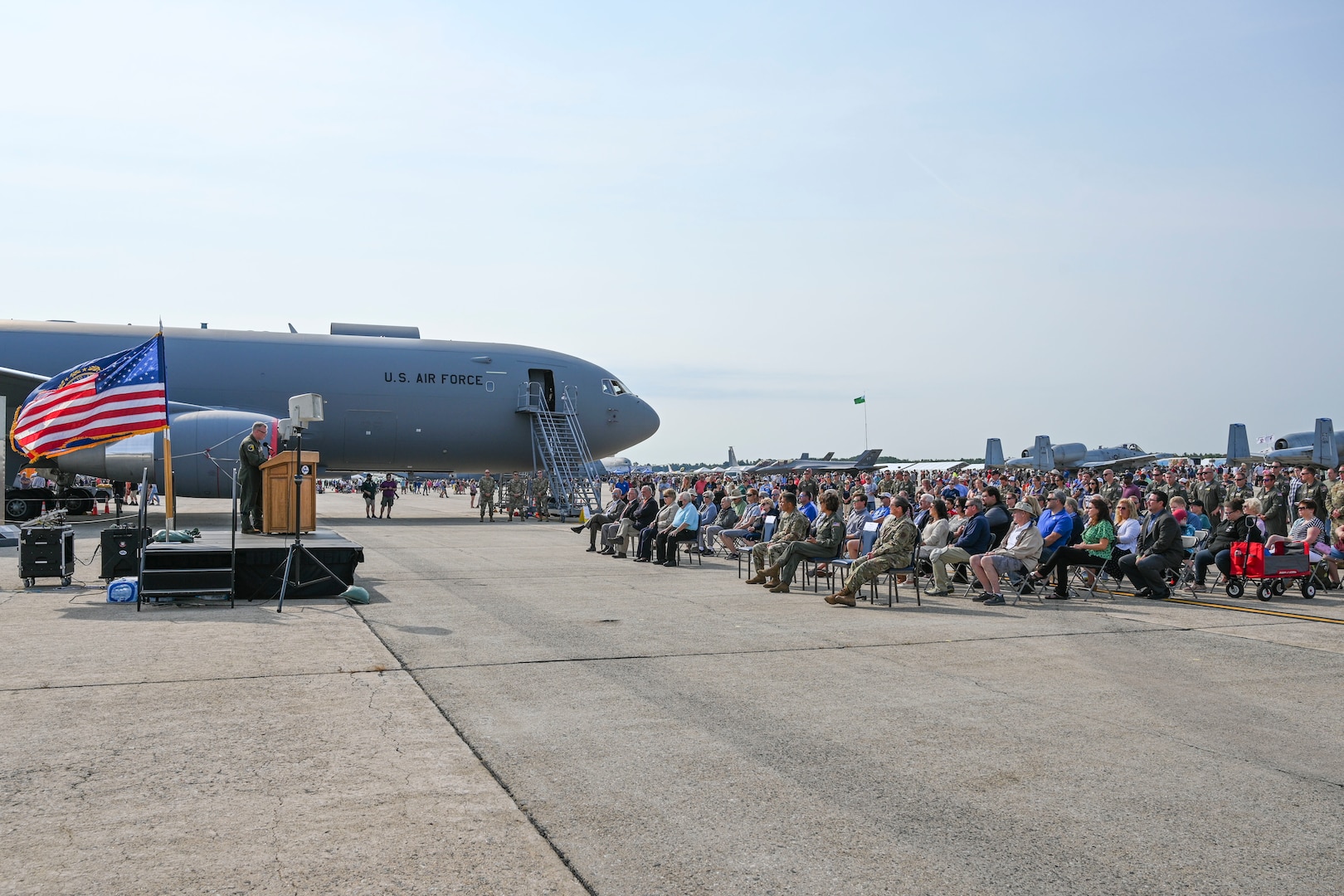 The 157th Air Refueling Wing names their 12 new KC-46 aircraft in honor of the 10 counties of New Hampshire and the two towns adjacent to the base, at Pease Air National Guard Base, New Hampshire, Sept. 12, 2021.