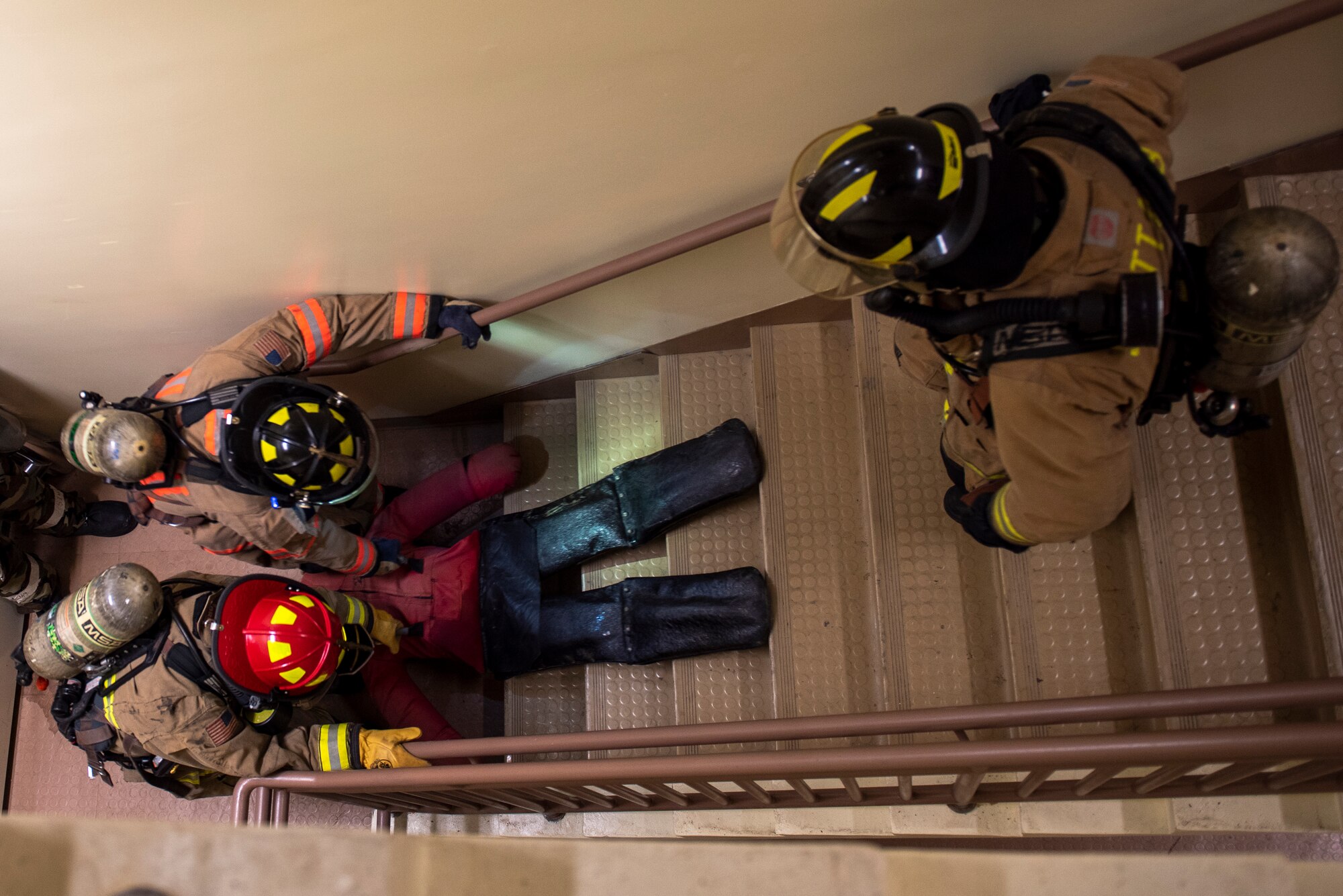51st CES firefighters responded to a series of training scenarios to ensure all safety procedures are consistently adhered to in timely manner