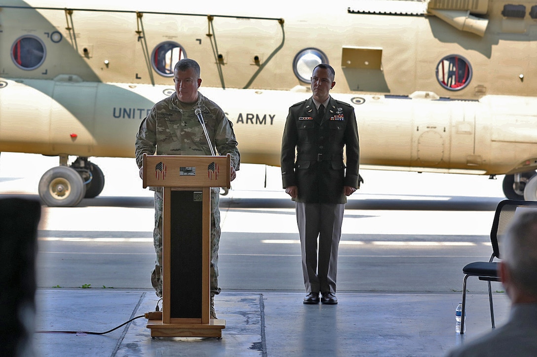 Kansas City area Army Reserve aviation hangar dedicated to fallen Soldier