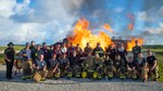 Joint fire training heats up on Andersen