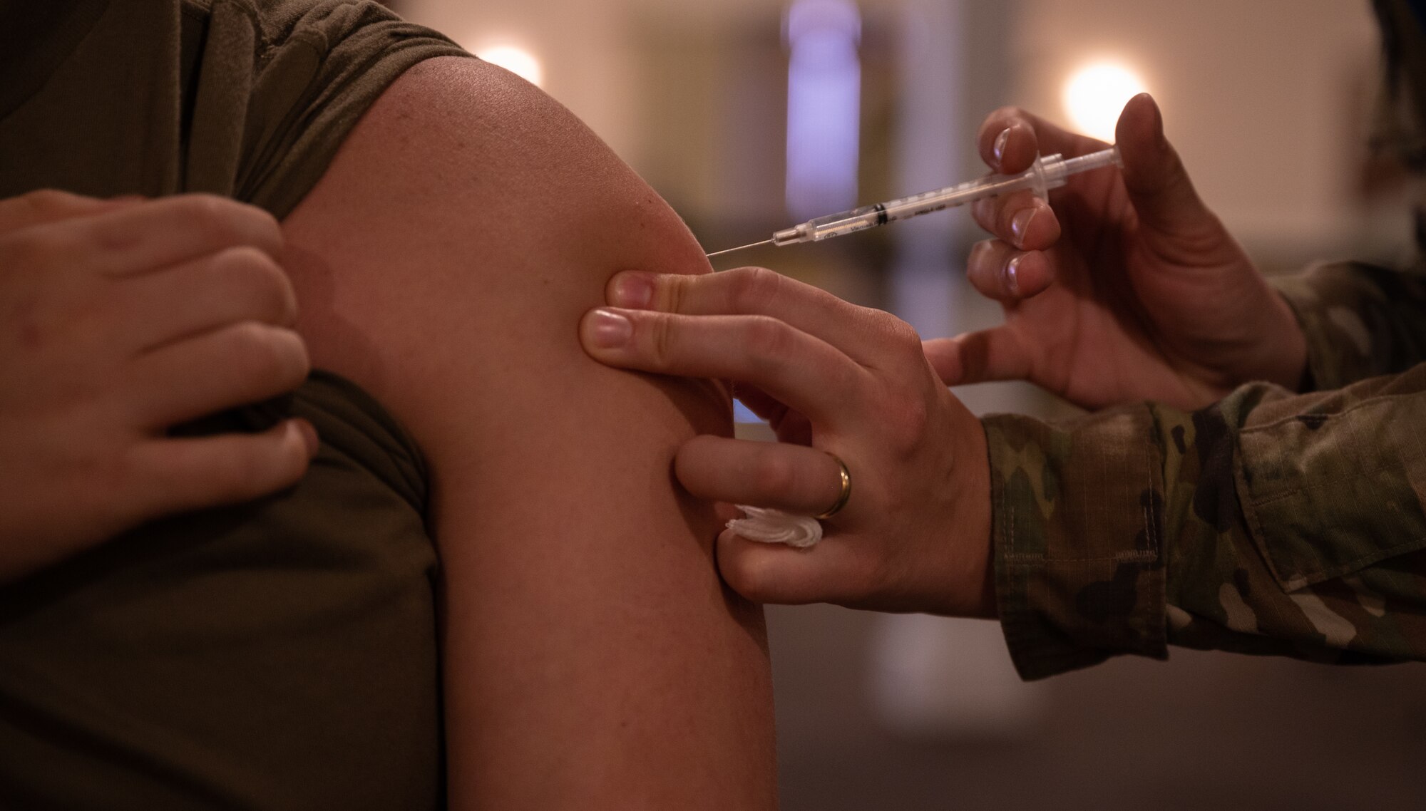 Service members are considered fully vaccinated two weeks after completing the second dose of a two-dose COVID-19 vaccine, or two weeks after receiving a single dose of a one-dose vaccine.