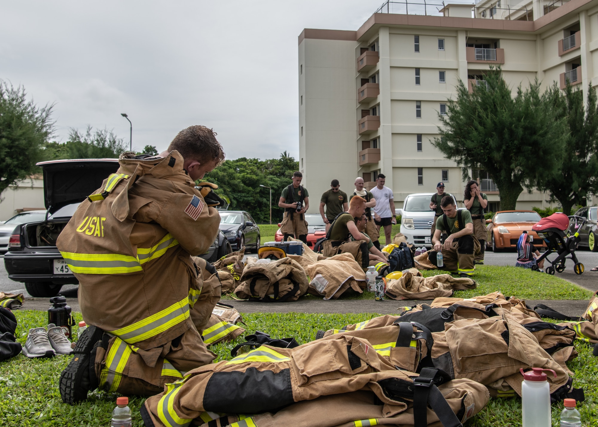 Firefighters honor fallen first responders in 9/11 memorial stair climb.