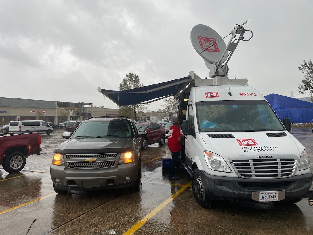 The three Mobile Communication Vehicles (MCVs) will be in place from 9:30 a.m. until 5 p.m. daily to assist residents with Hurricane Ida structural roof damage in applying for the Federal Emergency Management Agency (FEMA) assigned USACE managed Blue Roof program.
