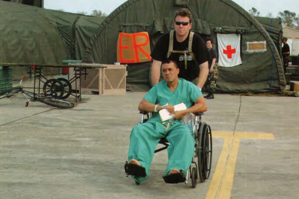 Image of a patient in a wheelchair.