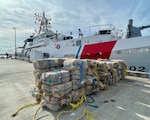 The crew of the Coast Guard Cutter Richard Etheridge crew offloaded approximately 1,700 kilograms of seized cocaine at Coast Guard Base San Juan Friday, following the disruption go-fast vessel smuggling attempt by Coast Guard and British Virgin Islands authorities near Anegada, British Virgin Islands. The seized cocaine has an estimated wholesale value of approximately $51 million dollars. This disruption and seizure is the result of multi-agency efforts involving the Caribbean Border Interagency Group and the Caribbean Corridor Strike Force.  (U.S. Coast Guard photo)