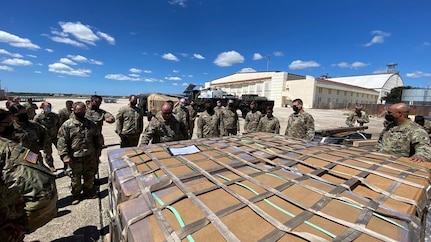Army South personnel learn pallet loading and securing at Kelly Air Force Base Sept. 14 as part of the Army South Contingency Command Post during a level II deployment readiness exercise. At any time, an incident could occur in the U.S. Southern Command area of responsibility, which requires the deployment of the ARSOUTH CCP to provide a command and control node or to form the nucleus of a joint task force when directed. Readiness is Army South’s first priority – ensuring that our Soldiers have the tools and training they need to be lethal and ready to fight and win when called upon in support of global operations.