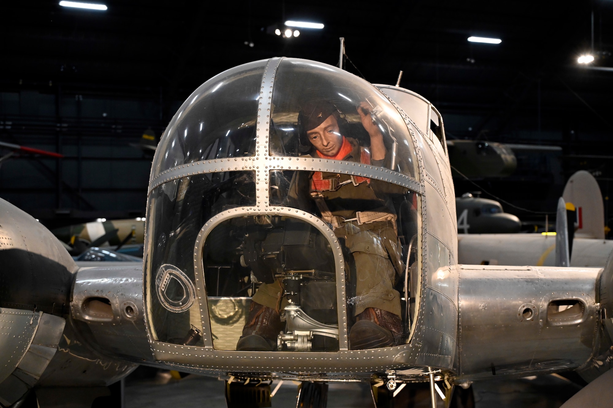 Beech AT-11 Kansan in the World War II Gallery at the National Museum of the United States Air Force.