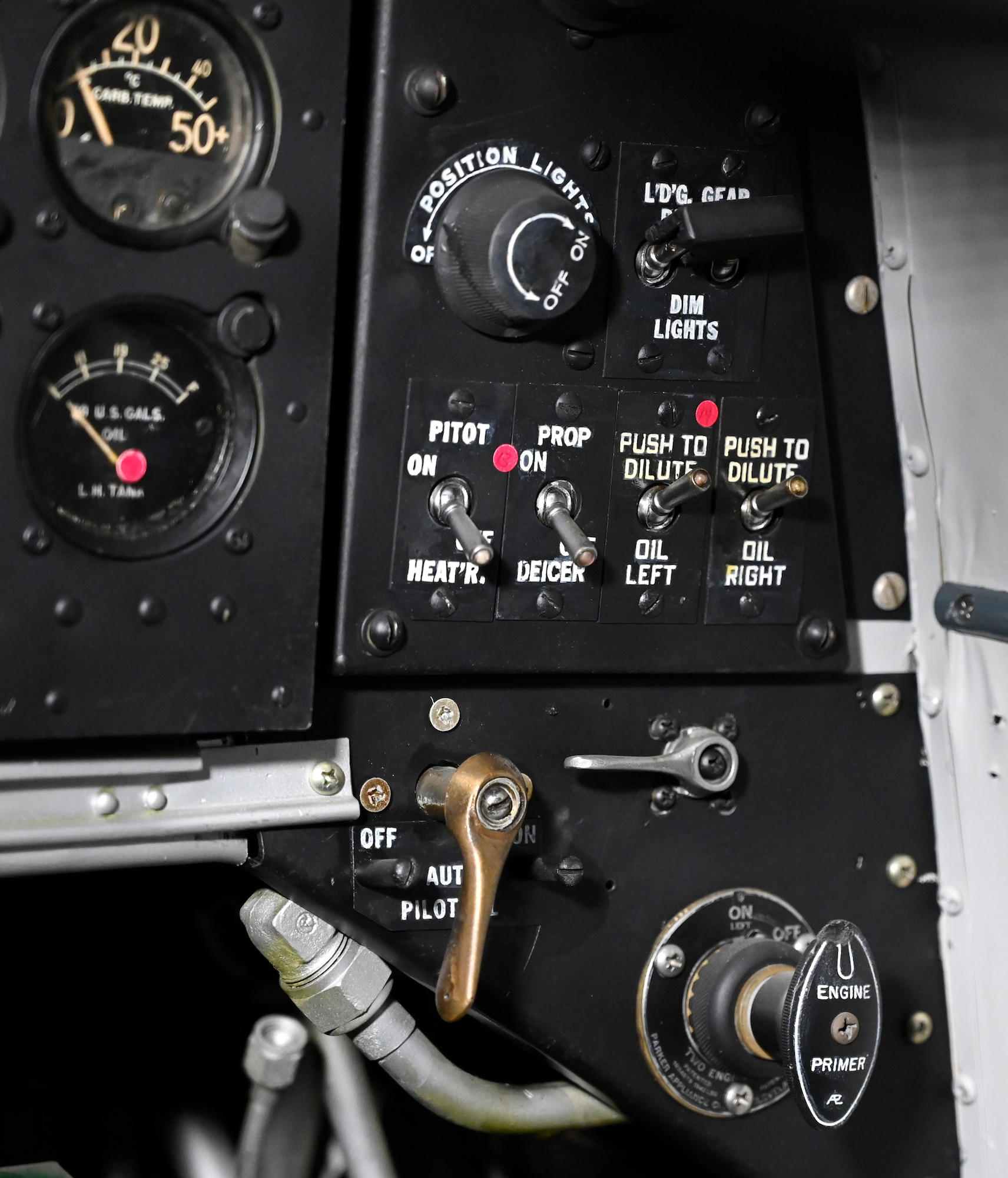Interior views of the Douglas B-18 Bolo bomber on display at the National Museum of the U.S. Air Force