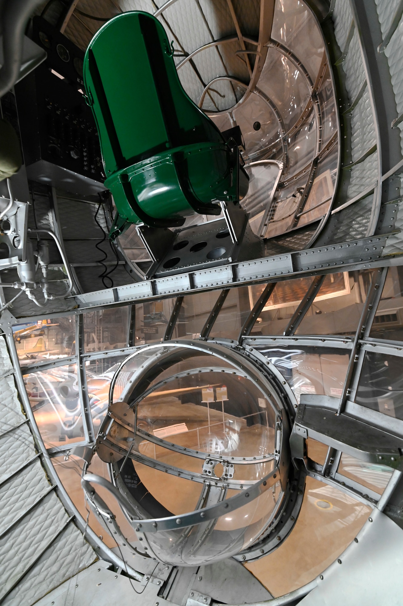 Interior views of the Douglas B-18 Bolo bomber on display at the National Museum of the U.S. Air Force