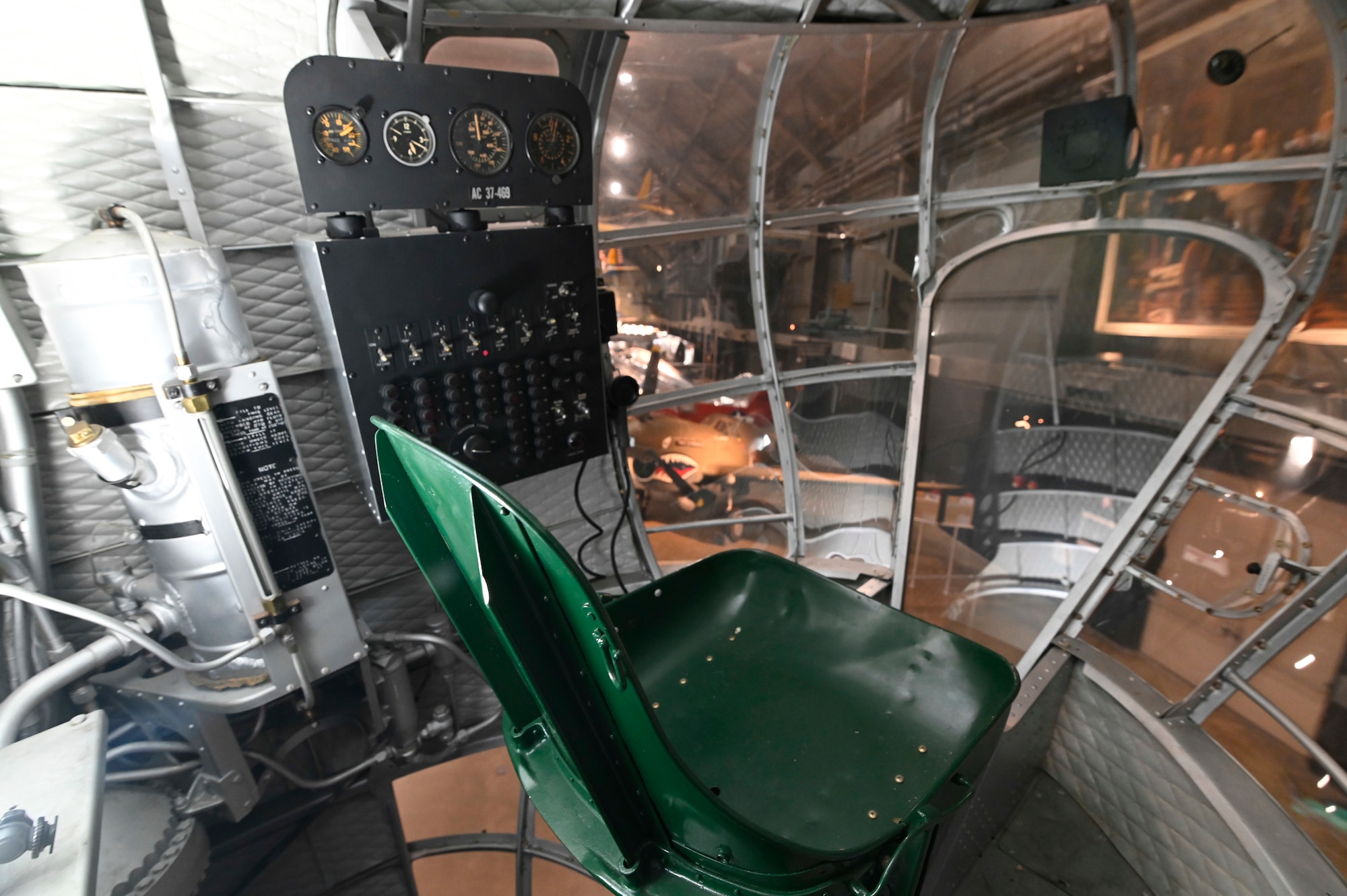 Interior views of the Douglas B-18 Bolo bomber on display at the National Museum of the U.S. Air Force
