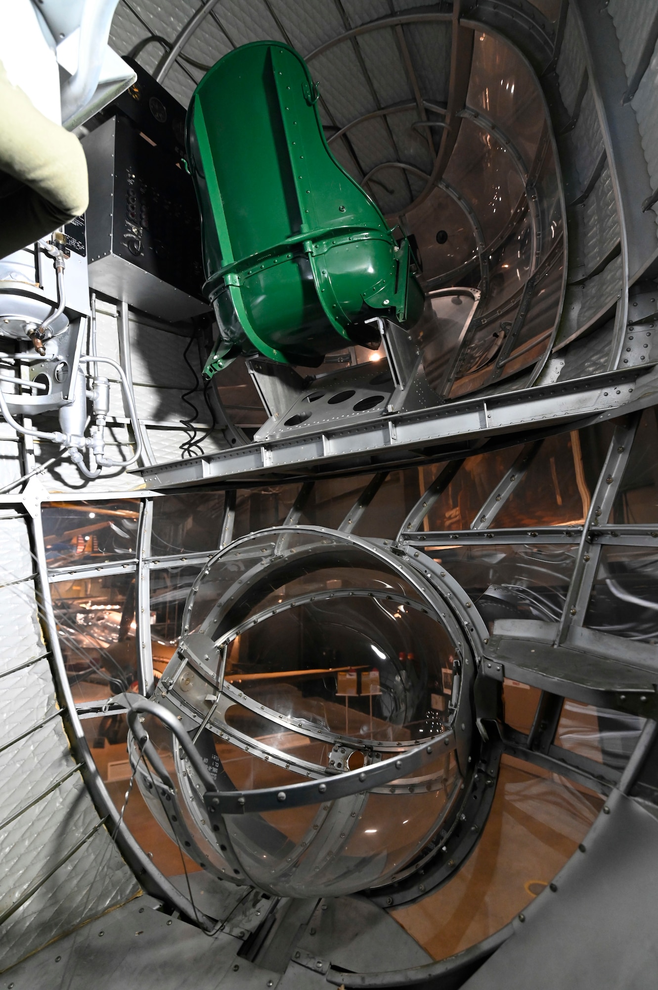 Interior views of the Douglas B-18 Bolo bomber on display at the National Museum of the U.S. Air Force