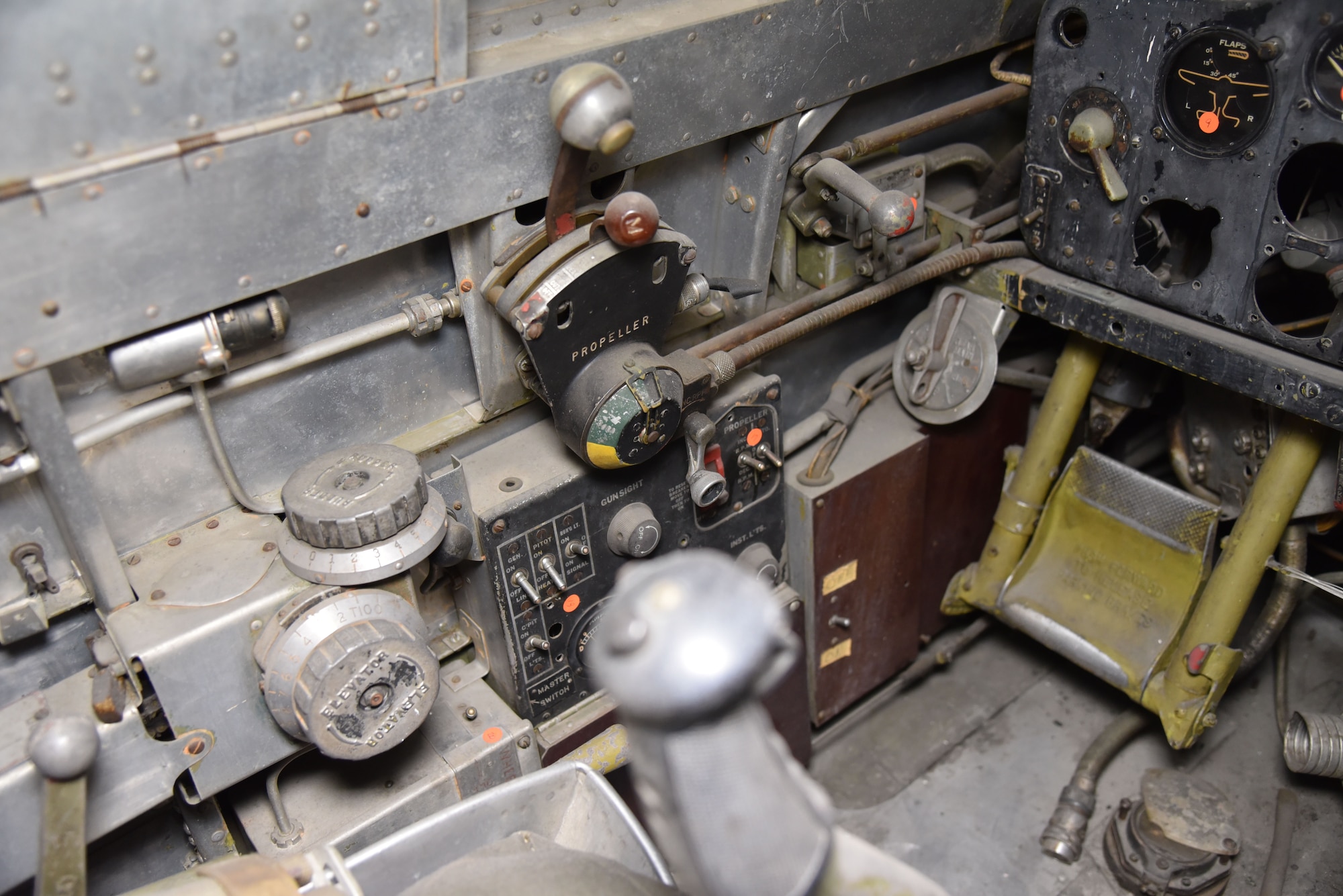 Curtiss P-36A Hawk cockpit view