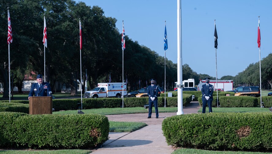 The ceremony gave remembrance to the 2,977 people who lost their lives during the 2001 terrorist attacks.