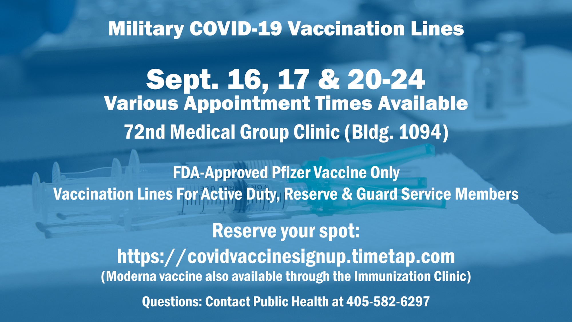 Military COVID-19 Vaccination Lines Flyer