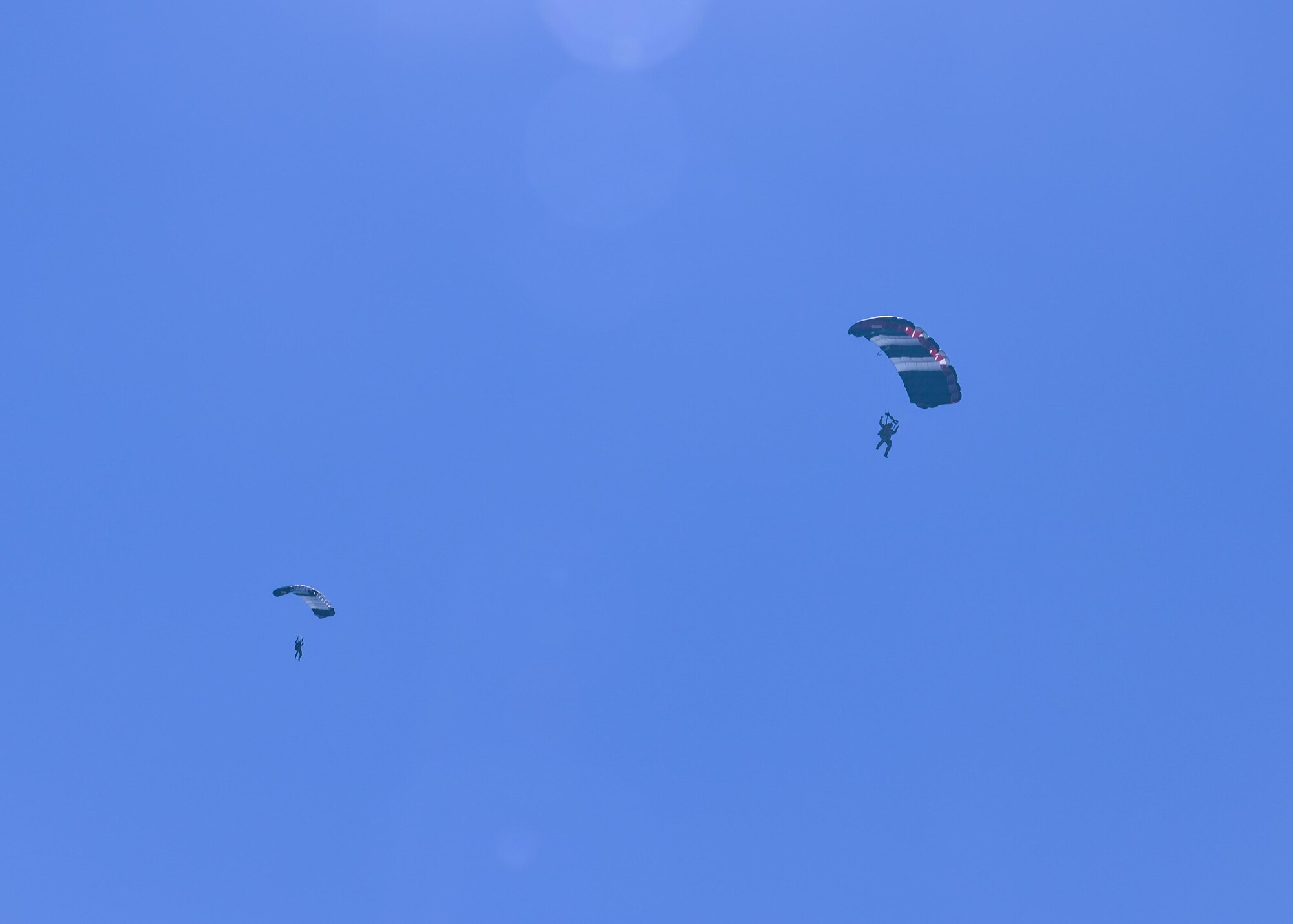 two people parachuting
