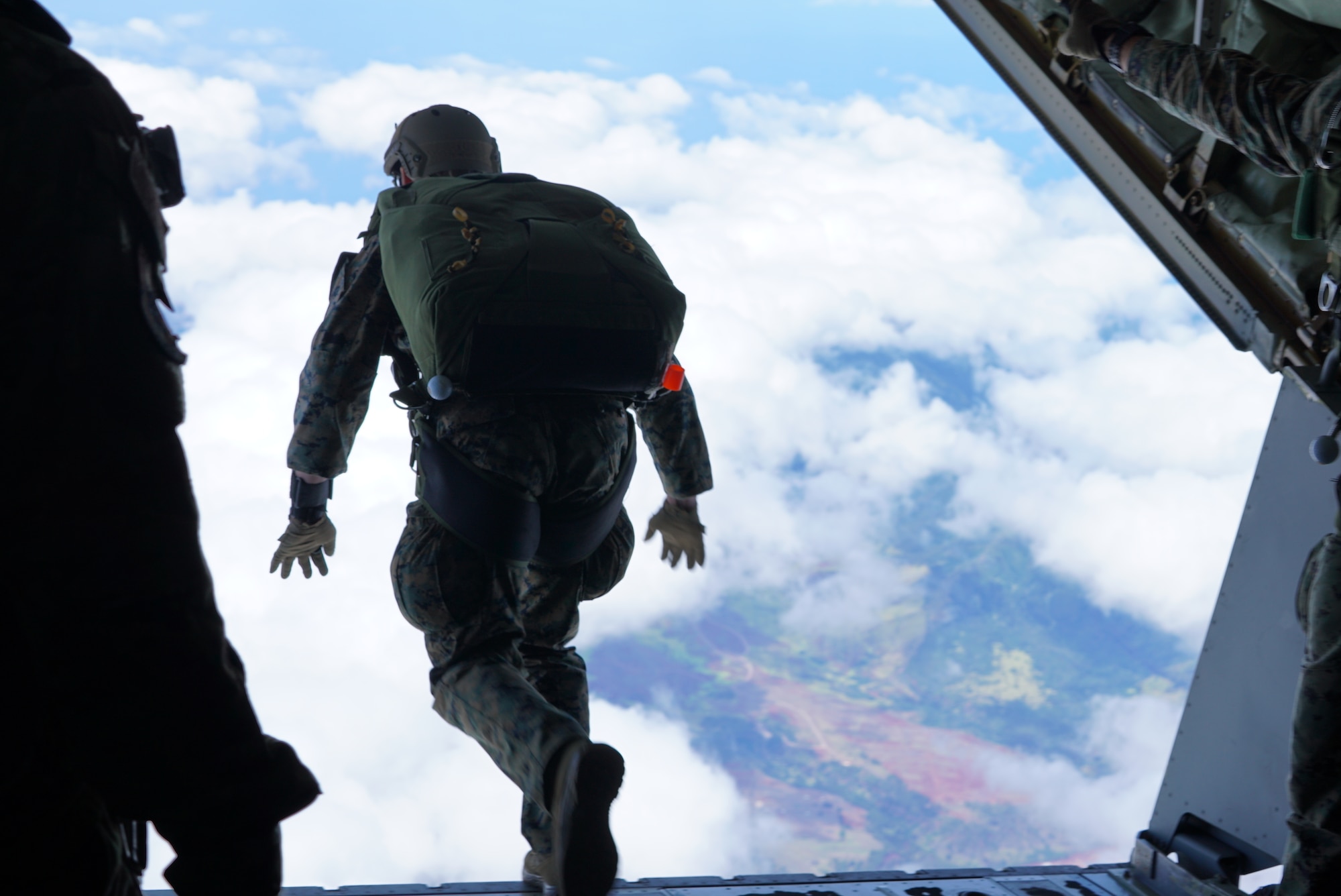 353 Aerial Delivery Support Branch Airmen gathers environmental data before an incoming equipment drop