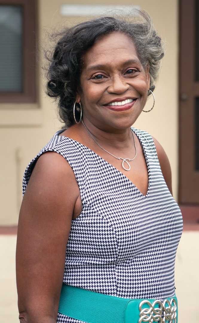 Cathy Wiley poses for a photo, Sept. 13, 2021, at Joint Base San Antonio-Randolph, Texas.