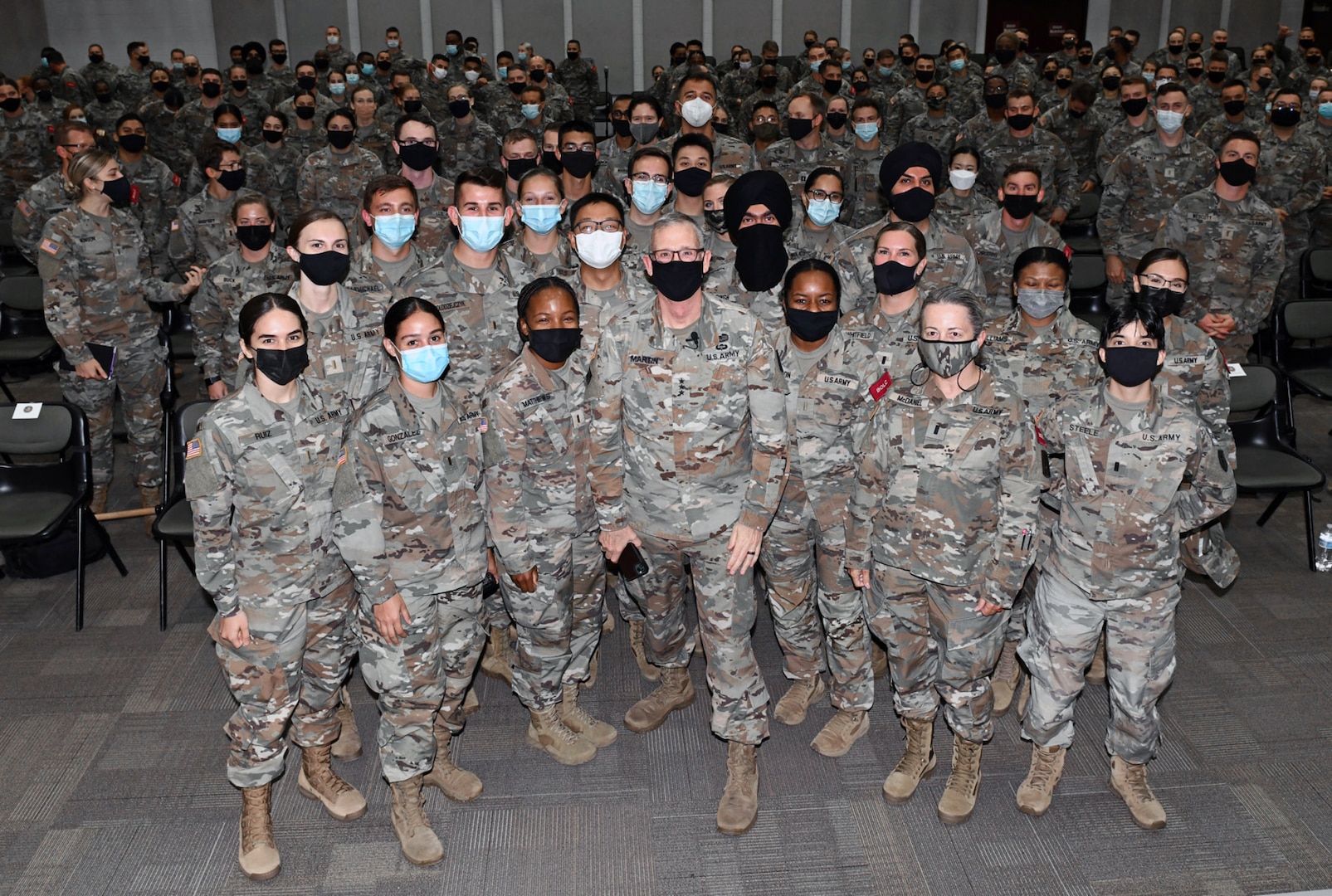 Lt. Gen. Theodore Martin (center), commander of the U.S. Army Combined Arms Center, or CAC, visited U.S. Army Medical Center of Excellence