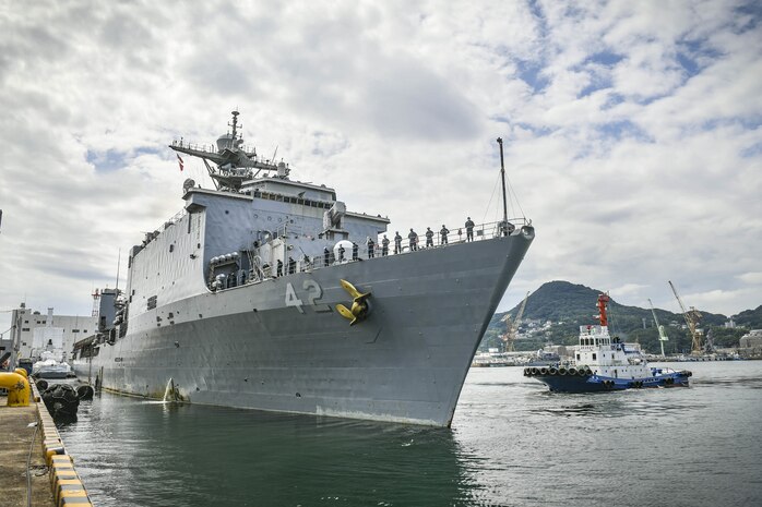 USS Germantown completes forward-deployment to Japan, sails for San Diego
