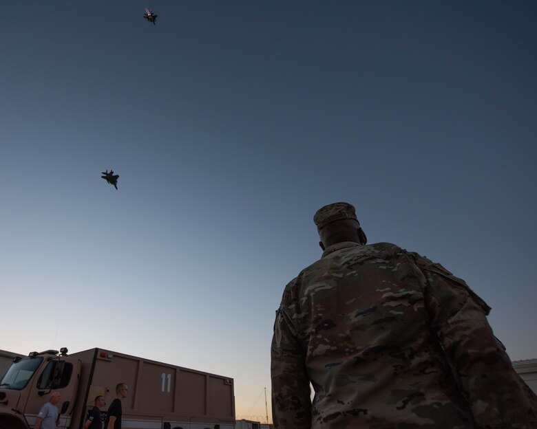U.S. Airmen with the 332nd Air Expeditionary Wing participate in a 9/11 ceremony to pay respects to the 2,996 individuals who lost their lives 20 years ago in the 9/11 terrorist attacks.