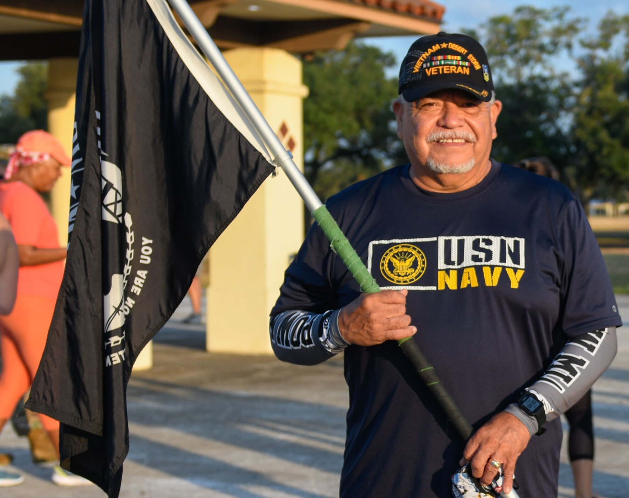 Joint Base San Antonio community members participate in a 5-Kilometer run commemorating Prisoners of War and Missing in Action Recognition Day