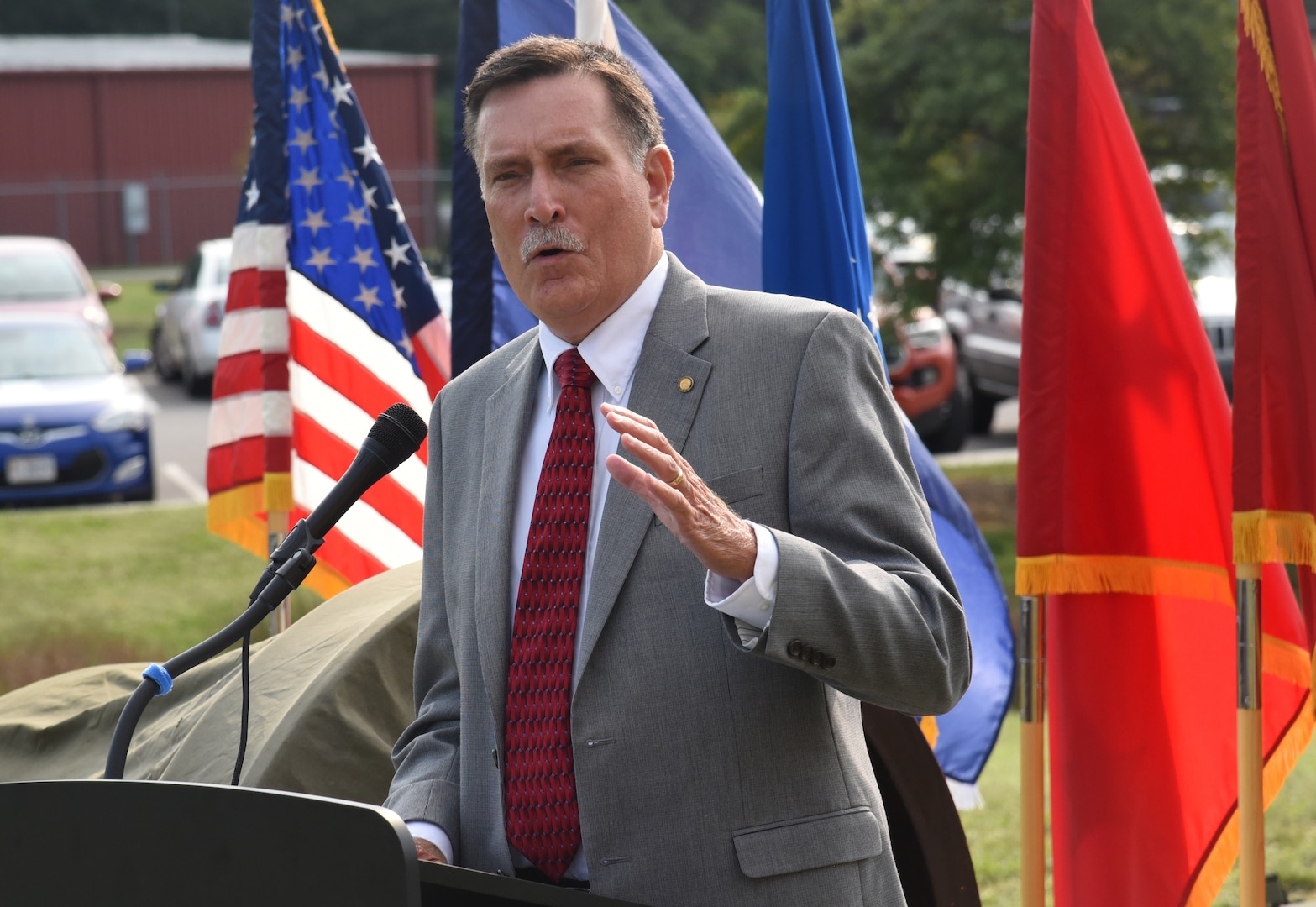 World Trade Center elevator pulley dedicated at VNG 9/11 remembrance ceremony