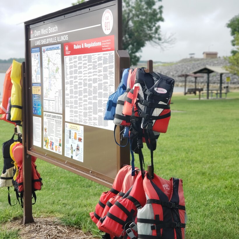 Dam West Life Jacket Loaner Station Restocked