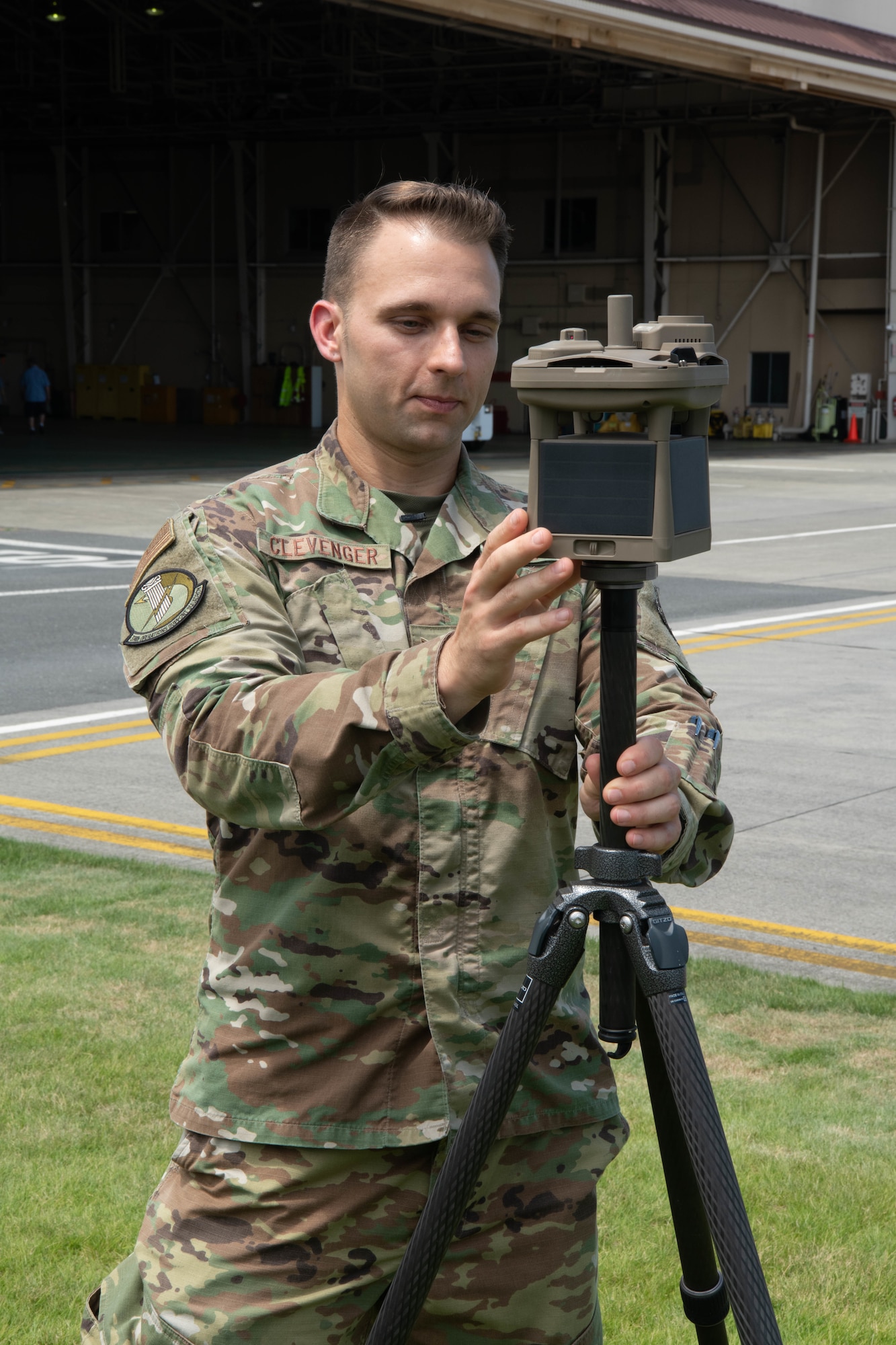 Airmen operates weather sensor