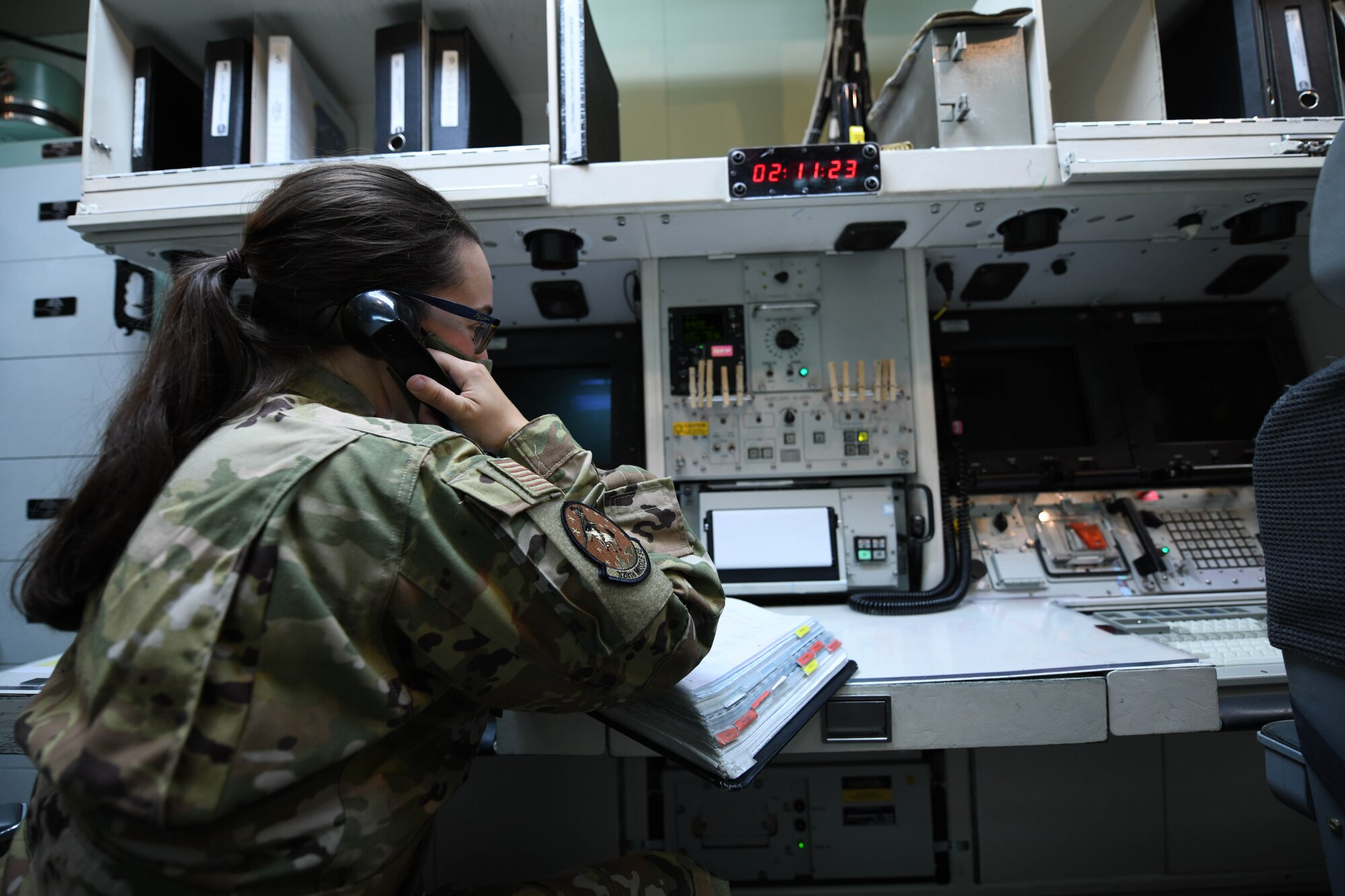 1st. Lt. Kimberly Hedger, missile combat crew commander at the 320th Missile Squadron, prepares for Global Strike Challenge 2021 at F.E. Warren Air Force Base, Wyoming, Aug. 9, 2021. Global Strike Challenge is the world's premier Bomber, Intercontinental Ballistic Missile, Helicopter Operations and Security Forces competition featuring units from Air Force Global Strike Command, Air Combat Command, Air Force Reserve Command and the Air National Guard.