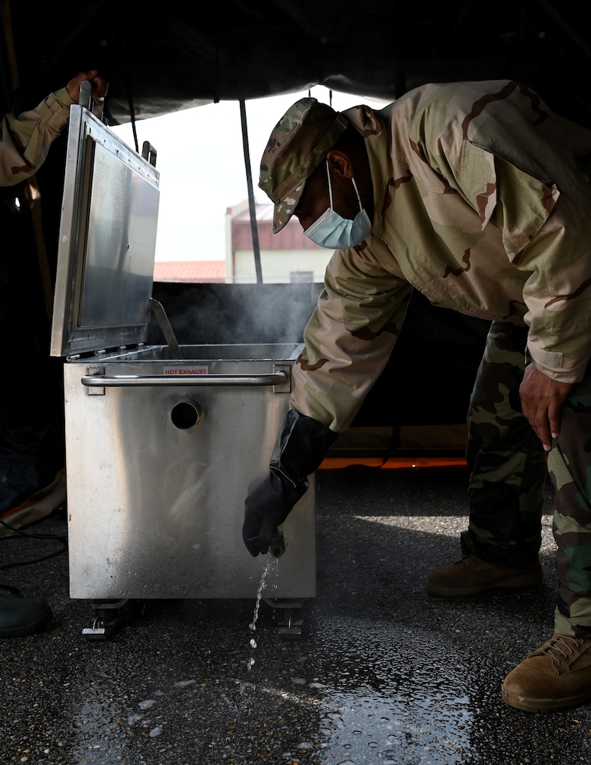 member drains water from container