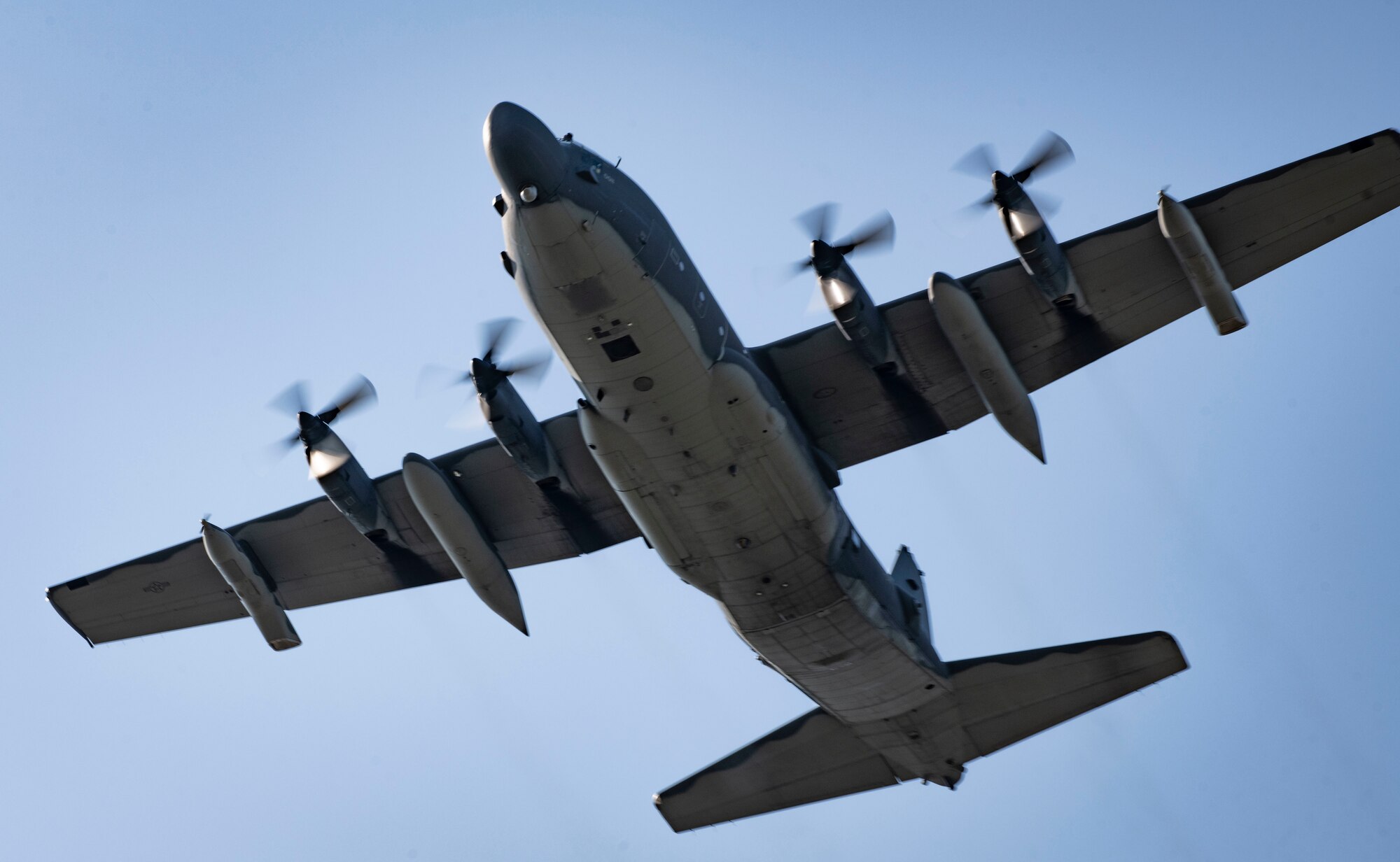 An MC-130H Combat Talon II performs a flyover during a Hurlburt Field 9/11 Memorial Ceremony