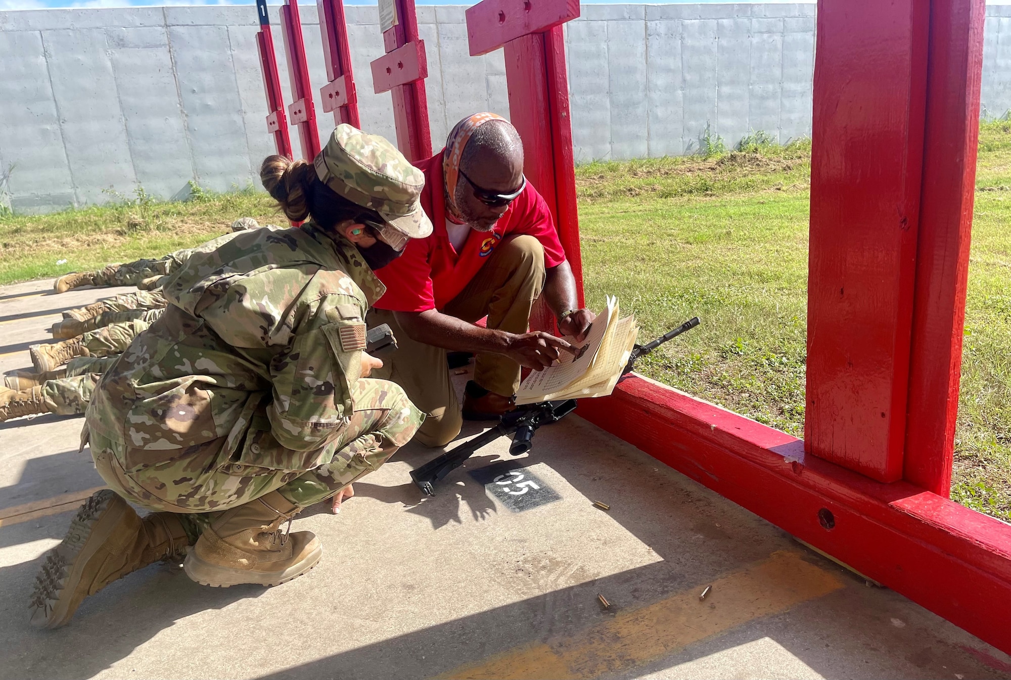 Trainee gets feedback on marksmanship