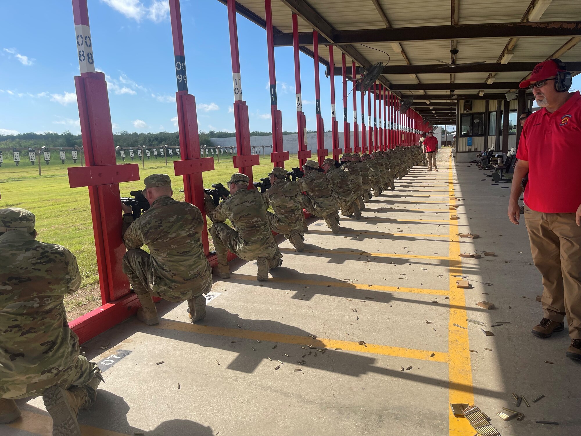 Trainees at firing range.