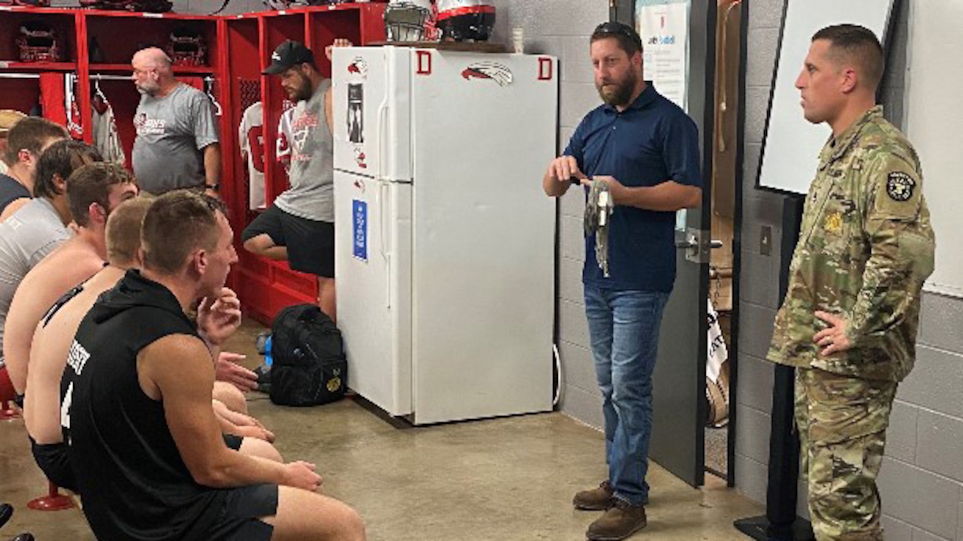 Retired Marine provides mentorship to local High School football team