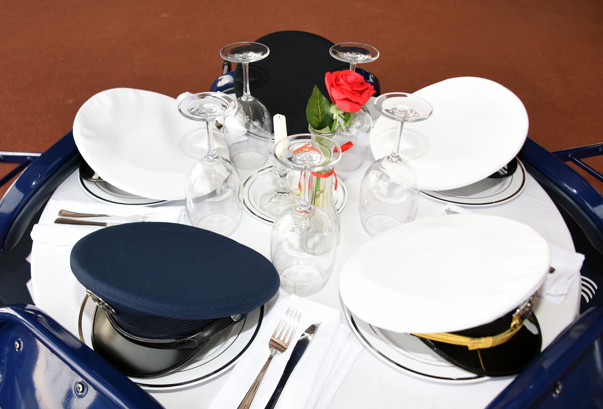 The Missing Man table displayed outside the McGuire Gym.