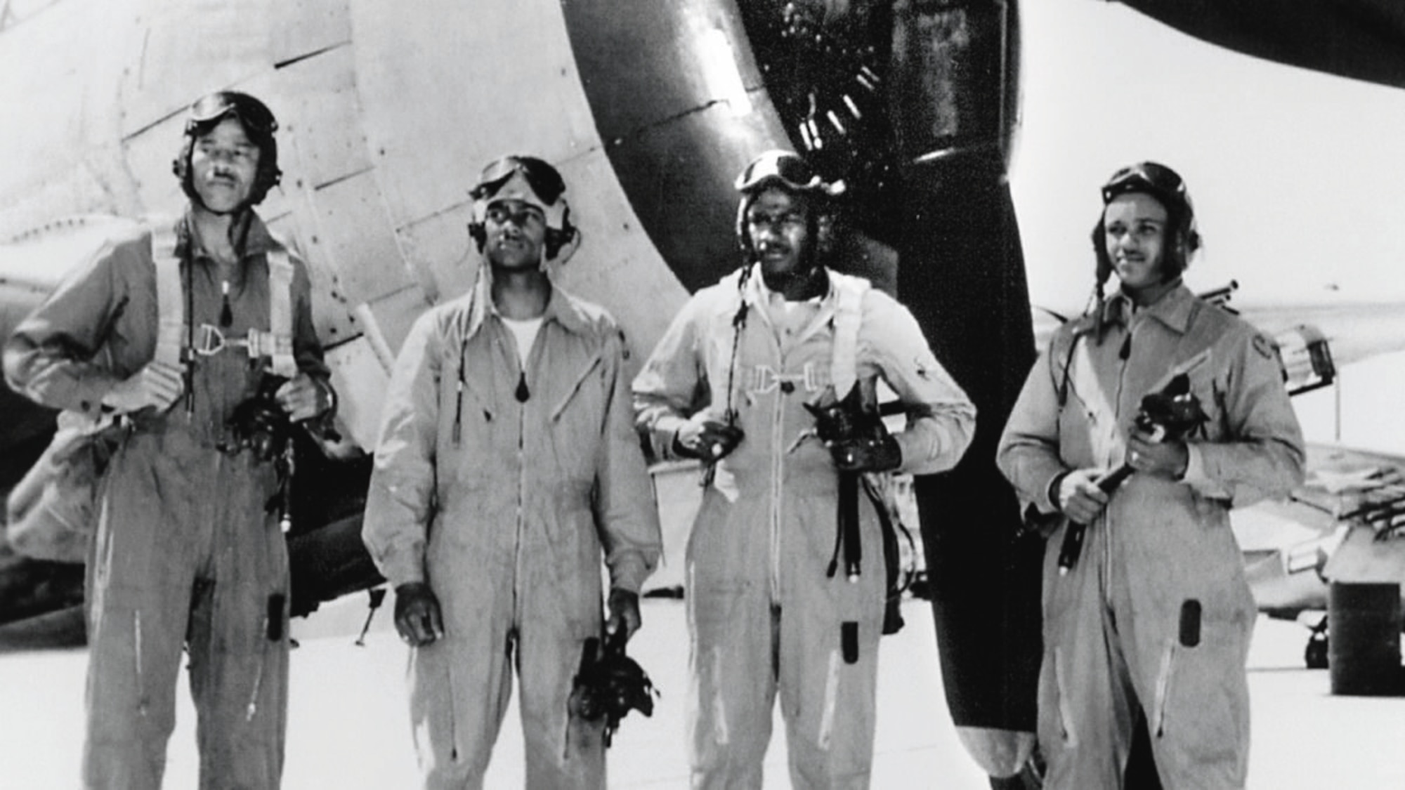 Pilots in front of plane