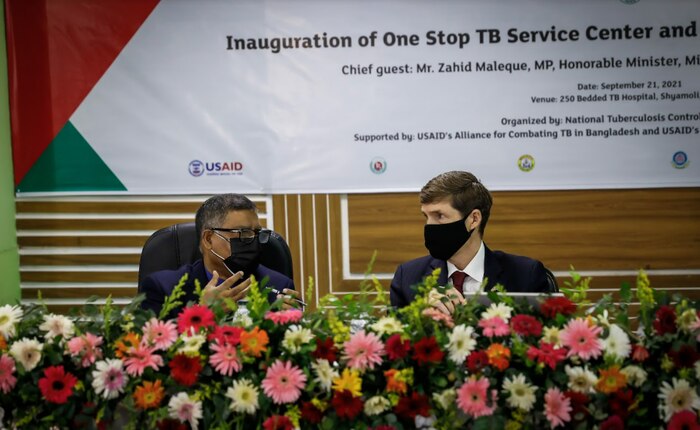 U.S Ambassador Miller and Health Minister Zahid Maleque Inaugurate Country’s First One-Stop TB Service Center