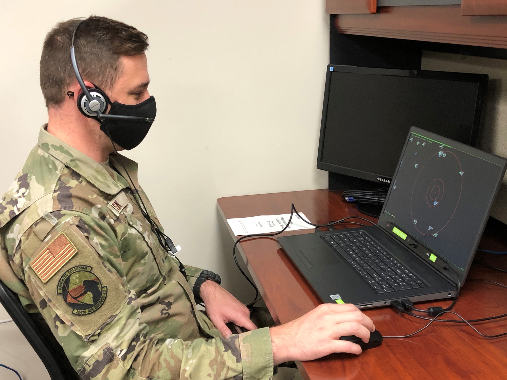 Airman on computer