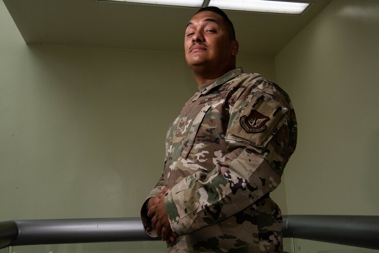 Tech. Sgt. Israel Ortiz, 51st Civil Engineering Squadron NCOIC of the paint and sign section, speaks about what Hispanic heritage means to him