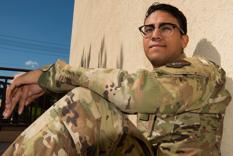 Airman 1st Class Ephrain Zayas, 51st Wing Executive Support Staff administrator, speaks about what Hispanic heritage means to him