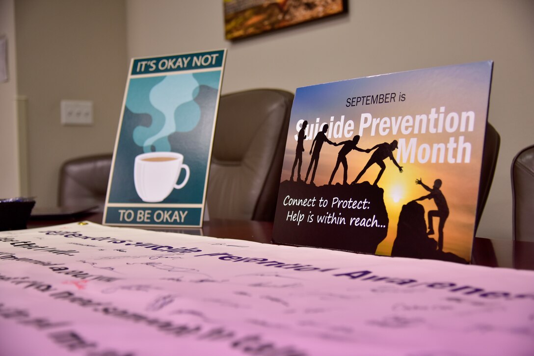 Motivational graphic pictures are on display.